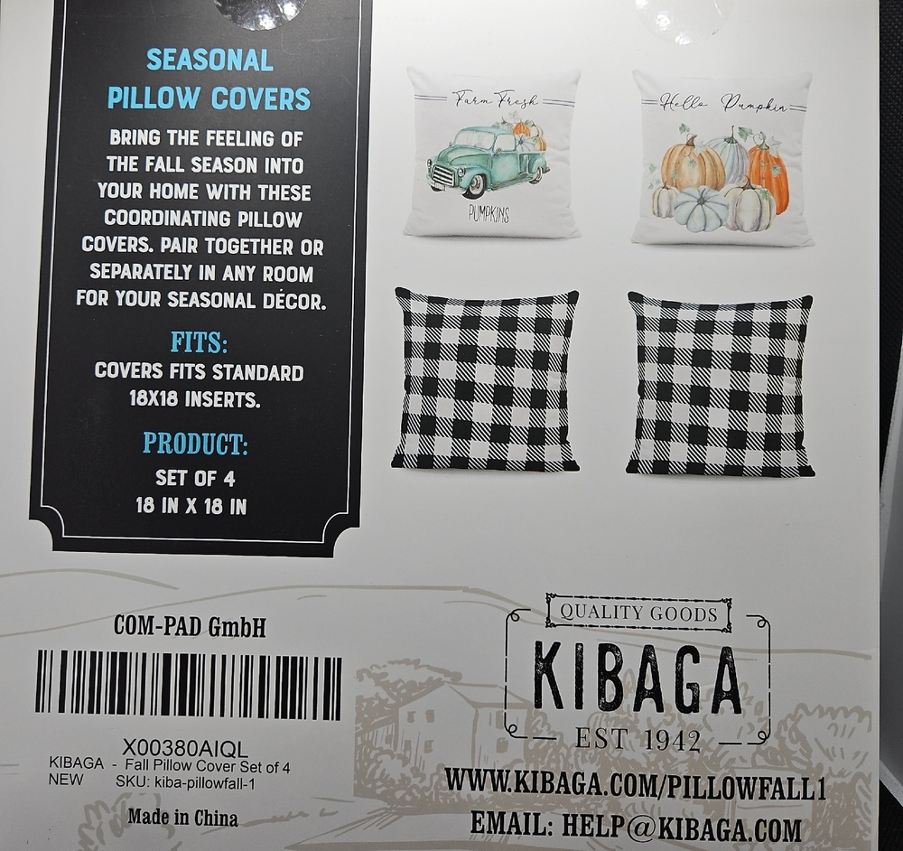Seasonal Accent Pillow Covers - Set Of 4